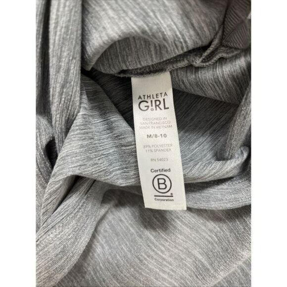 Athleta Girl "We Can We Will" Activewear T-Shirt Gray Girls Size L/12‎ - Picture 4 of 4
